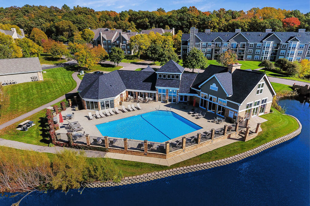 Clubhouse Exterior with Pool