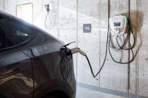 View of How to Charge an Electric Car at Your Apartment